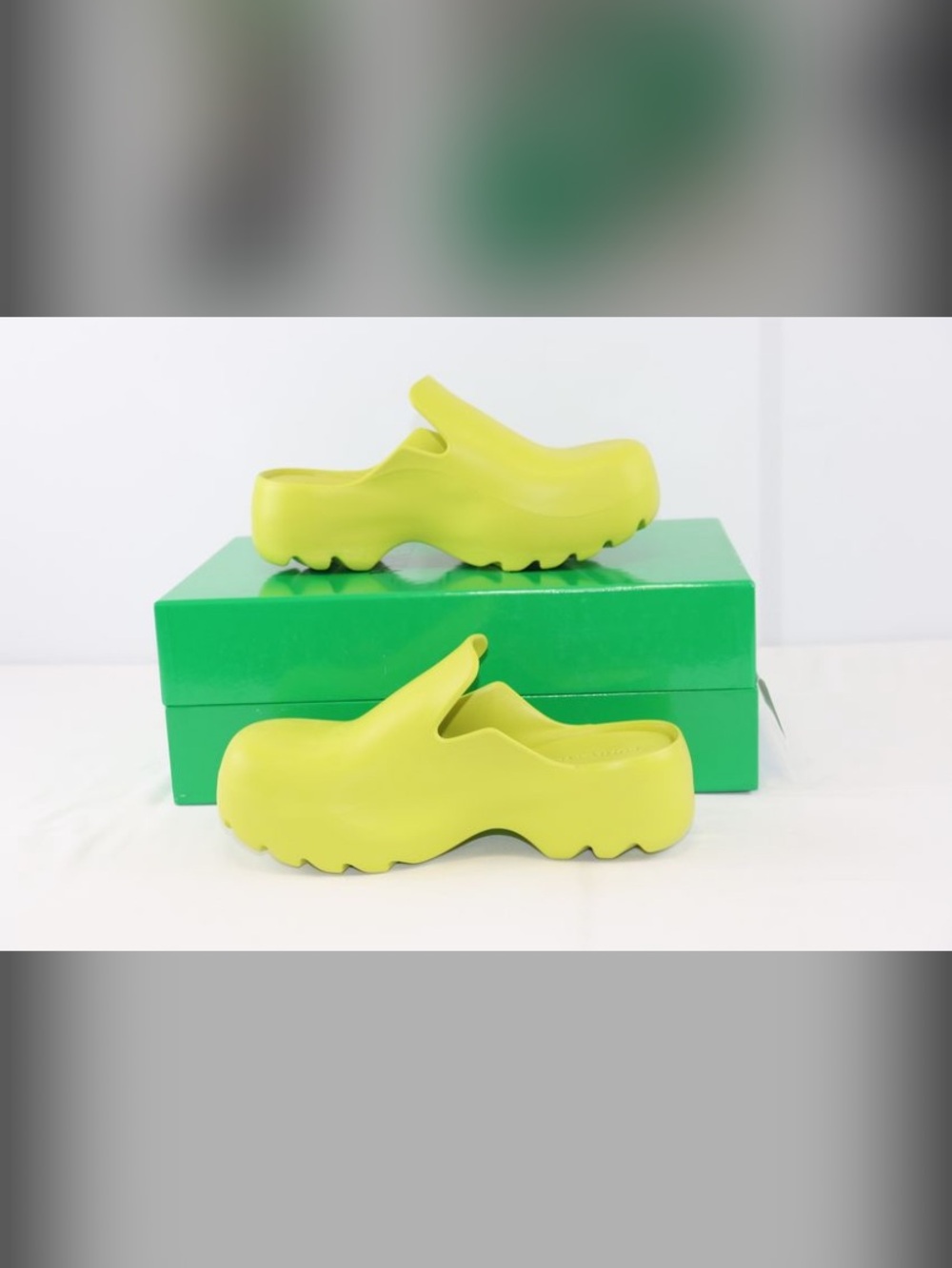 Bottega Veneta Slip-On Clog in Bright Yellow-Green
